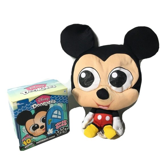 Disney Doorables Puffables Mickey 10" Squishy Plush Glittery Eyes Series 2 - Picture 1 of 12